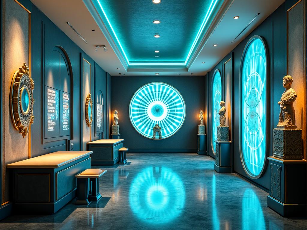 Futuristisk Art Deco Escape Room Installation