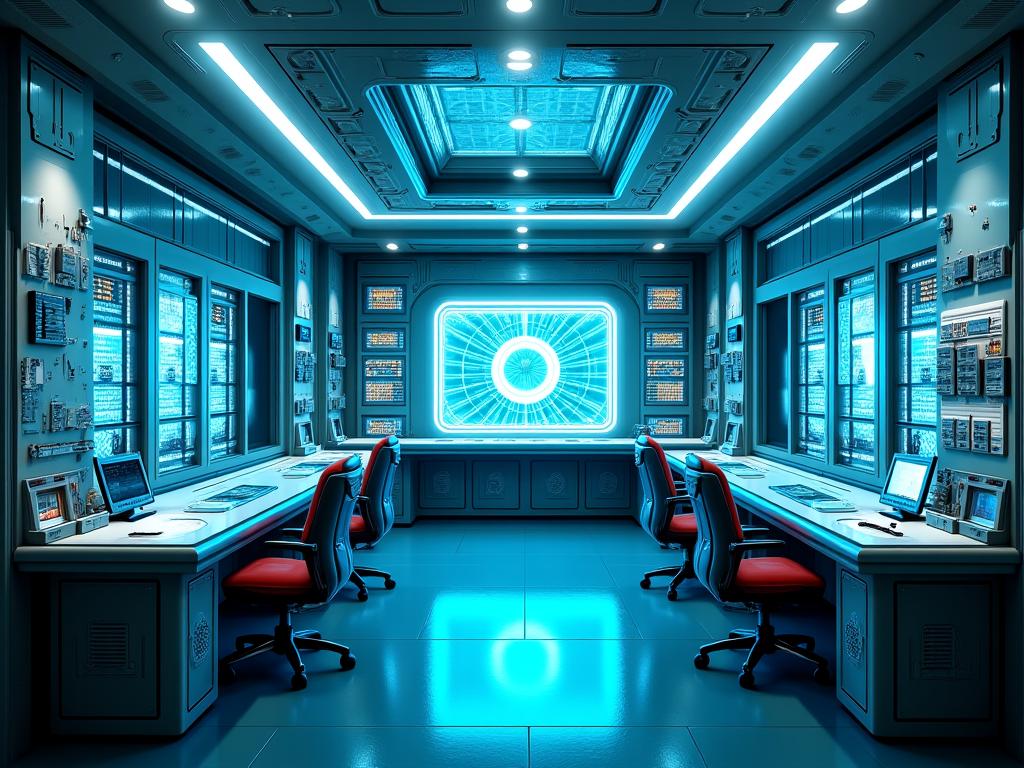 Futuristisk Escape Room Interior